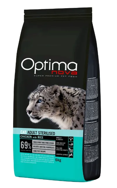 Корм OptimaNova Cat Sterilised (Курица и рис) для кошек