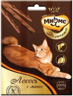 Мнямс Деликатес лакомые палочки (Лосось с манго), 4 г х 3 шт (упаковка)