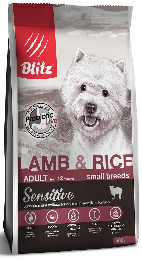 BLITZ Sensitive Adult Small (Ягненок, рис)