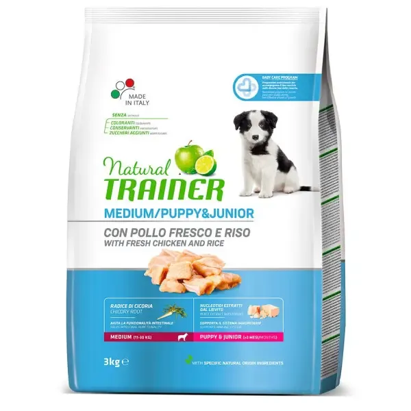 Trainer Natural Puppy&Junior Medium (Курица) 12 кг