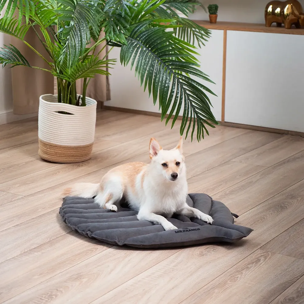 Mr.Kranch Лежанка Листочек, серая