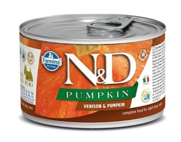 Консервы Farmina N&D Pumpkin Dog Adult Mini (Оленина, тыква)