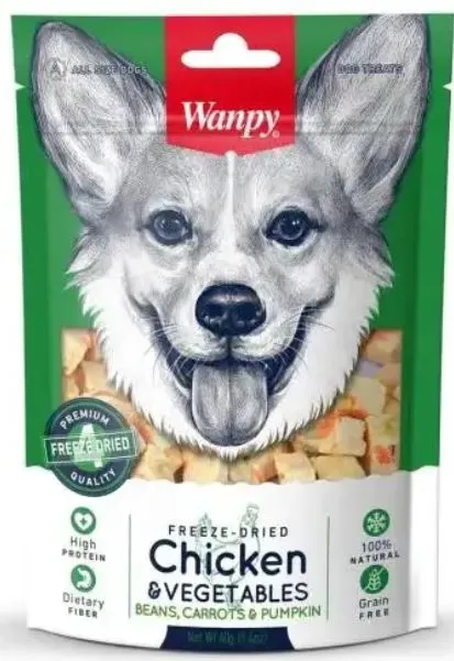 Wanpy Dog Сублимированное лакомство Курица и овощи