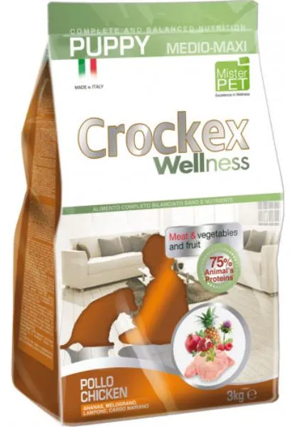 Crockex Wellness Puppy Medium/Maxi (Курица и рис)