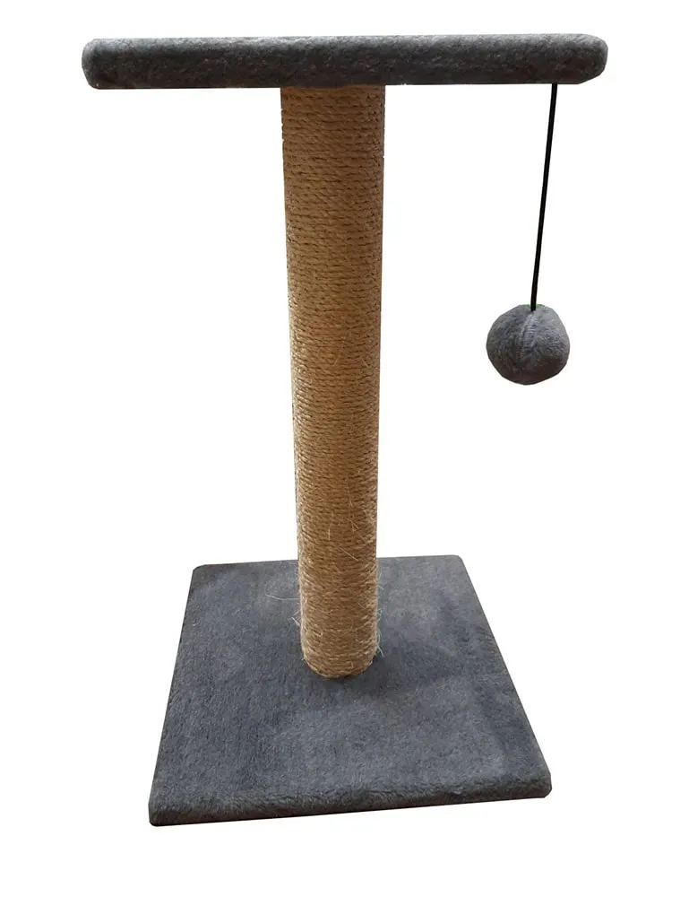 Cat House Когтеточка - столбик с полкой, 70 см, сизаль