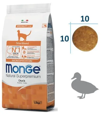 Корм Monge Cat Monoprotein Sterilized (Утка) для кошек