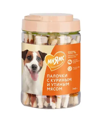 Мнямс Палочки с куриным и утиным мясом для собак