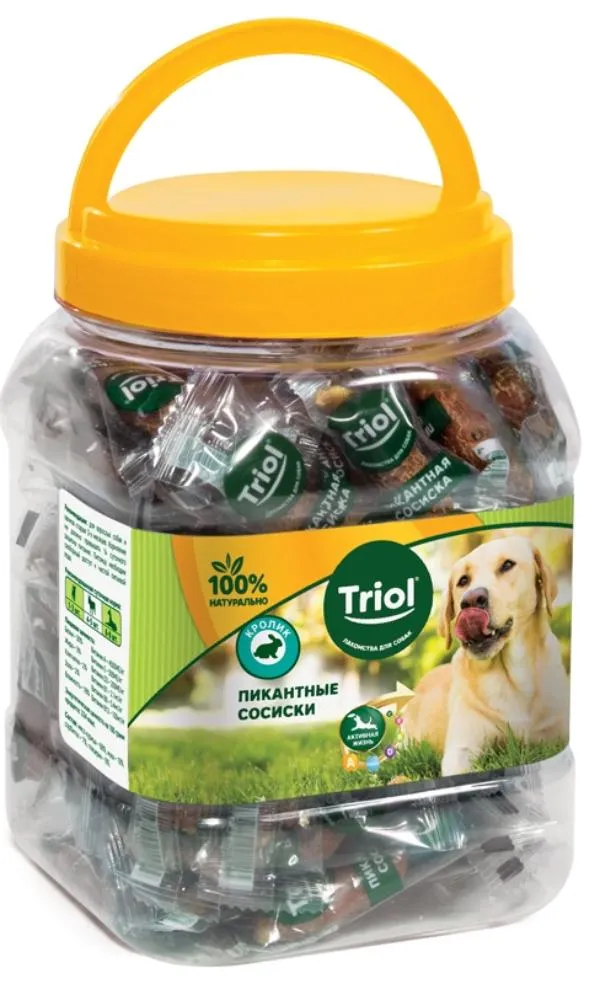 Triol Пикантные сосиски из кролика для собак