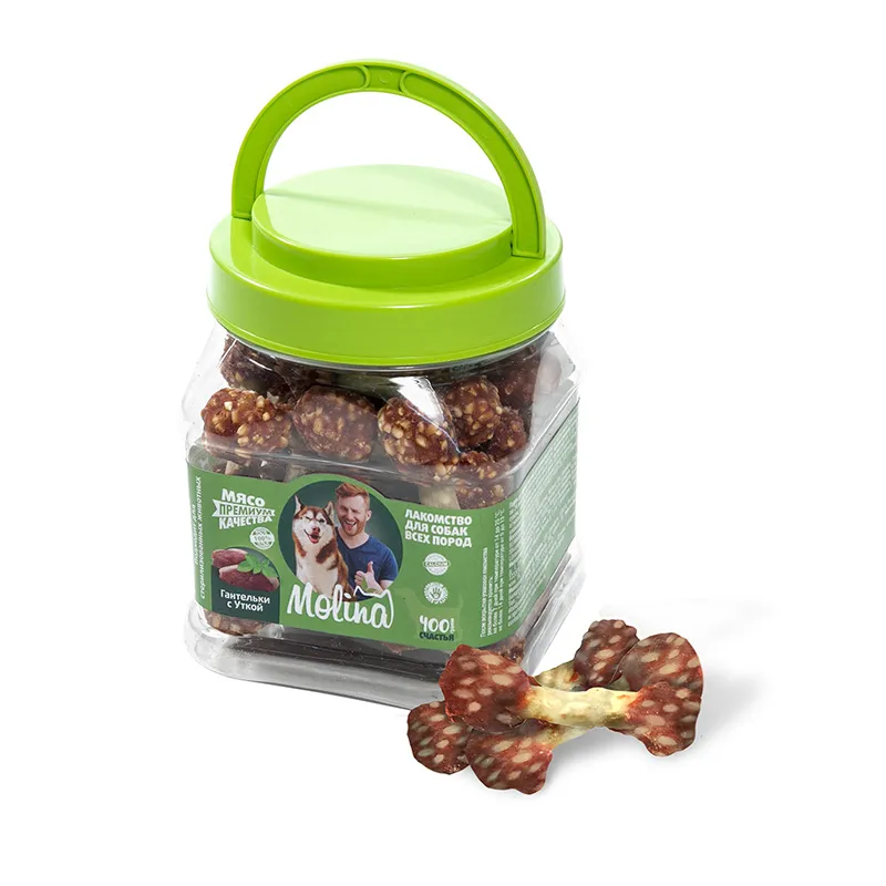 Molina Лакомство для собак Гантельки с уткой