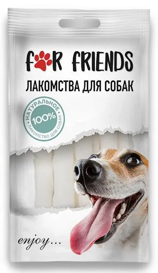 For Friends Палочки крученые с кальцием (белые)