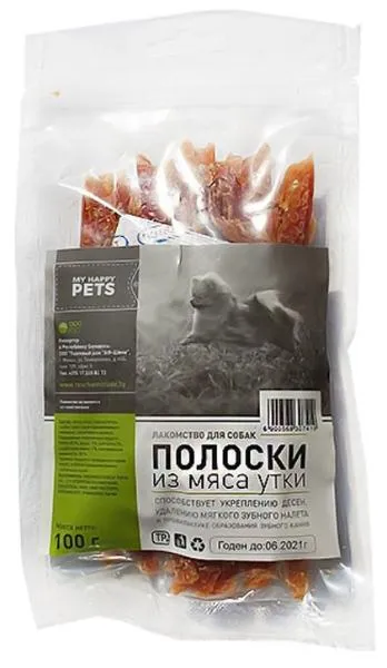 My Happy Pets Полоски из мяса утки