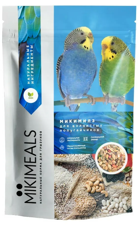 MIKIMEALS Корм для волнистых попугаев