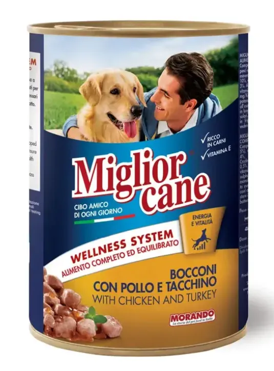  Miglior cane Кусочки с курицей и индейкой в соусе