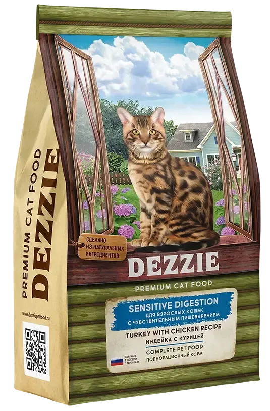 Dezzie Sensitive Digestion Cat (Индейка, курица)