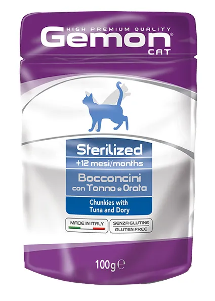 Gemon Pouch Cat Sterilized Tuna/Dory, 100 г