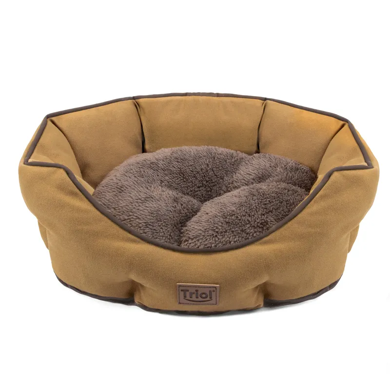 Triol Лежанка овальная Осенняя классика, коричневая