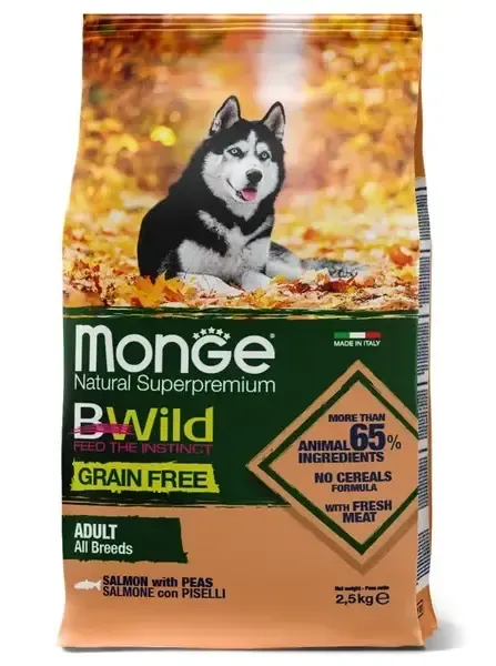 Monge Dog BWild Grain Free Adult All Breeds (Лосось)