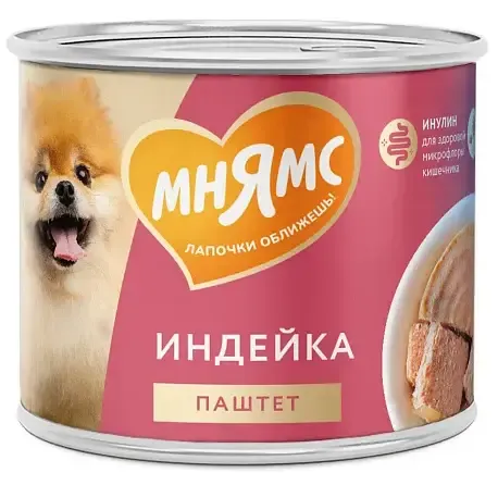 Мнямс Паштет из индейки для собак Комфортное пищеварение