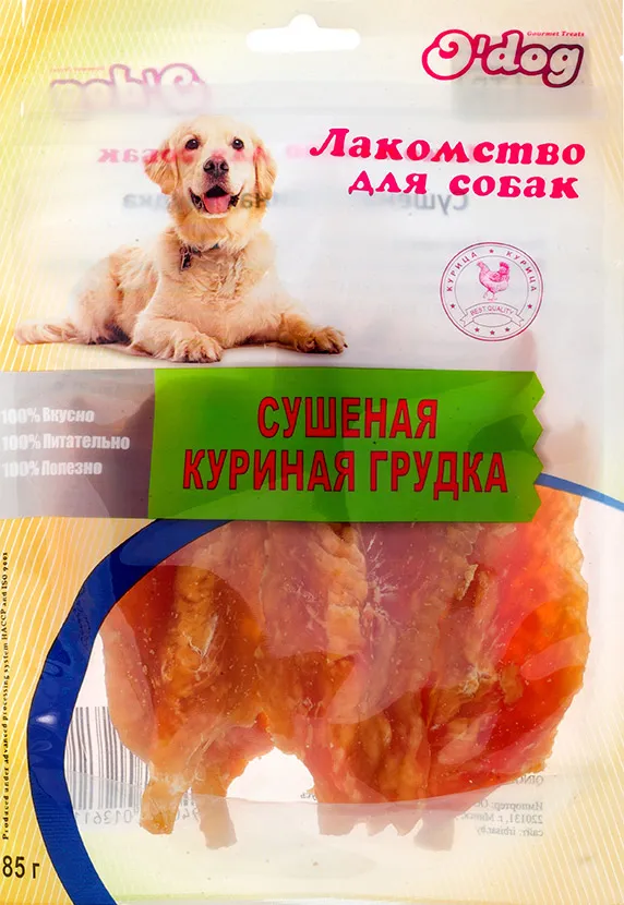 O'dog Лакомство Сушеная куриная грудка