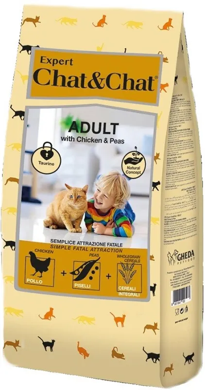 Chat&Chat Expert Adult Cat (Курица и горох)