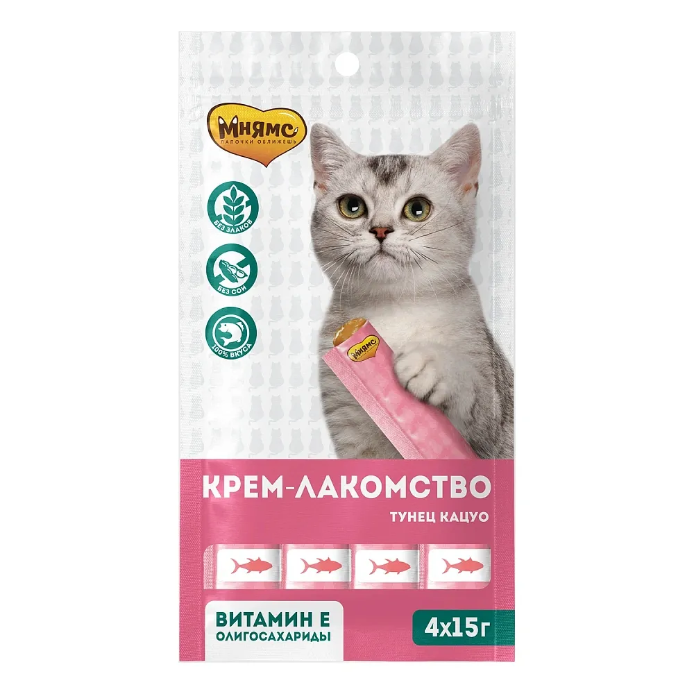 Мнямс Крем-лакомство для кошек с тунцом Кацуо