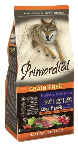 Primordial Dog Mini Adult (Форель, утка), 2 кг