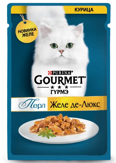 Gourmet Перл Желе-Де-Люкс с курицей в желе, 75 г
