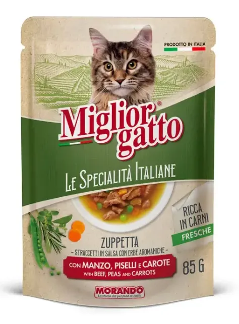 Miglior gatto Суп Le Specialità Italiane (Говядина, горох и морковь), 85 г