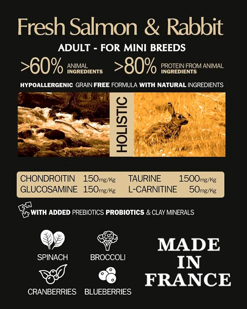 AMBROSIA Adult Mini Breeds (Лосось, кролик)