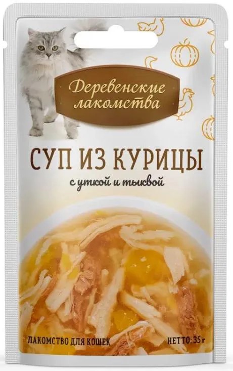 Деревенские лакомства Суп из курицы с уткой и тыквой, 35 г