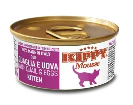Kippy Mousse Kitten Мусс с перепелкой и яйцами, 85 г