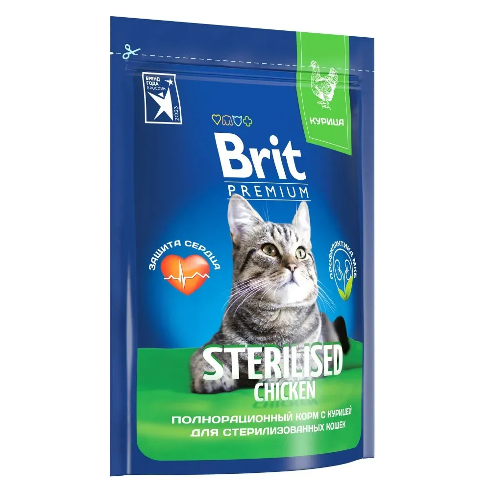 Корм Brit Premium Cat Sterilised (Курица) для кошек