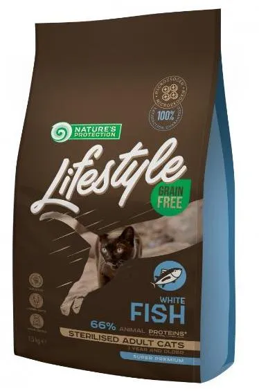 Nature's Protection Lifestyle Cat Sterilised (Белая рыба)