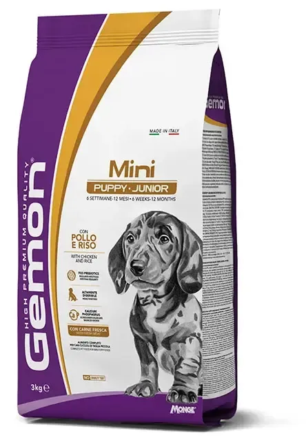 Gemon Dog Mini Puppy & Junior (Цыпленок, рис)