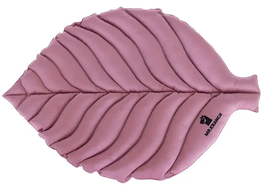 Mr.Kranch Лежанка двухсторонняя Листочек, розовая