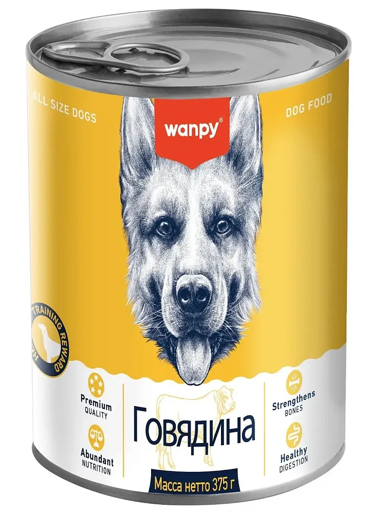 Wanpy Dog Консервы из говядины, 375 г