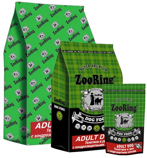 ZooRing Adult Dog (Телятина, рис), 2 кг