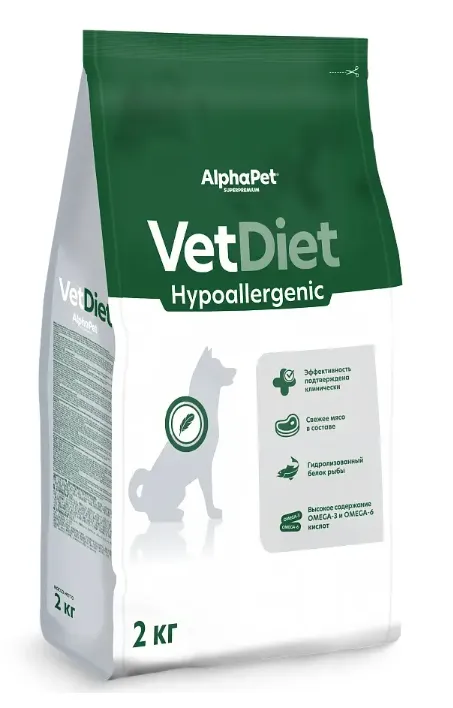 AlphaPet Vet Diet Dog Hypoallergenic Диетический корм для взрослых собак при пищевой аллергии