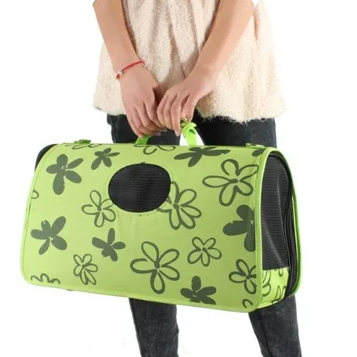 Котики Собачки сумка-переноска "Green flowers"