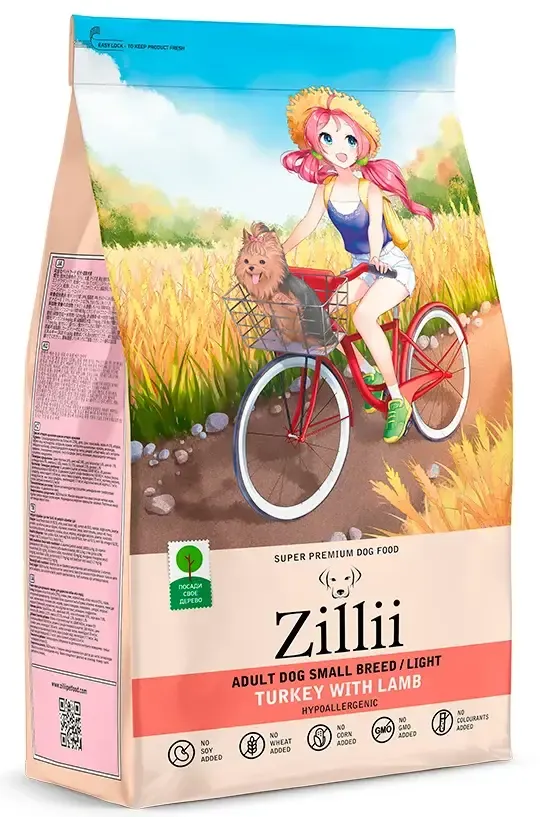ZILLII Adult Dog Small Breed Light (Индейка с ягнёнком)