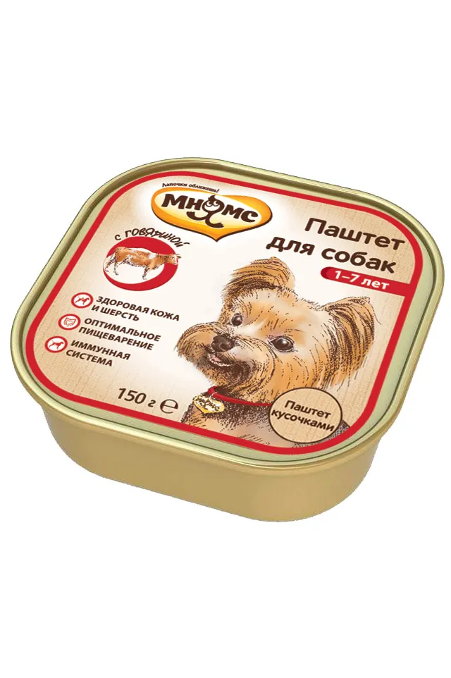 Мнямс Консервы для собак с говядиной, 150 г