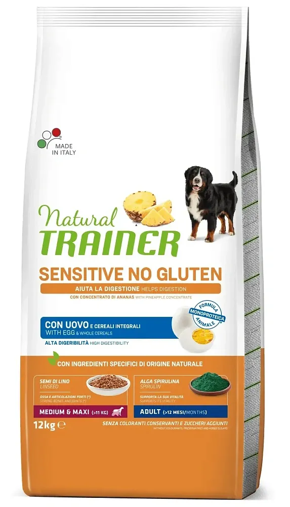 Trainer Natural Sensitive No Gluten Medium&Maxi Adult (Яйцо)