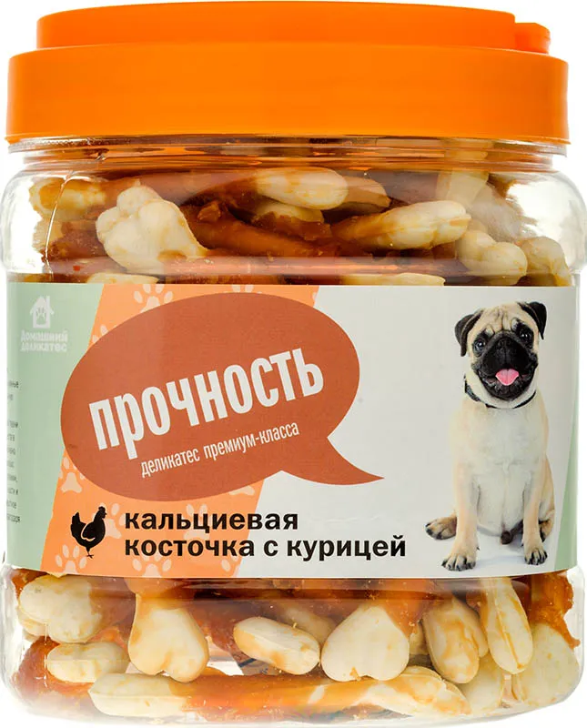 Домашний деликатес "Прочность" (кальциевая косточка с курицей) 750 г