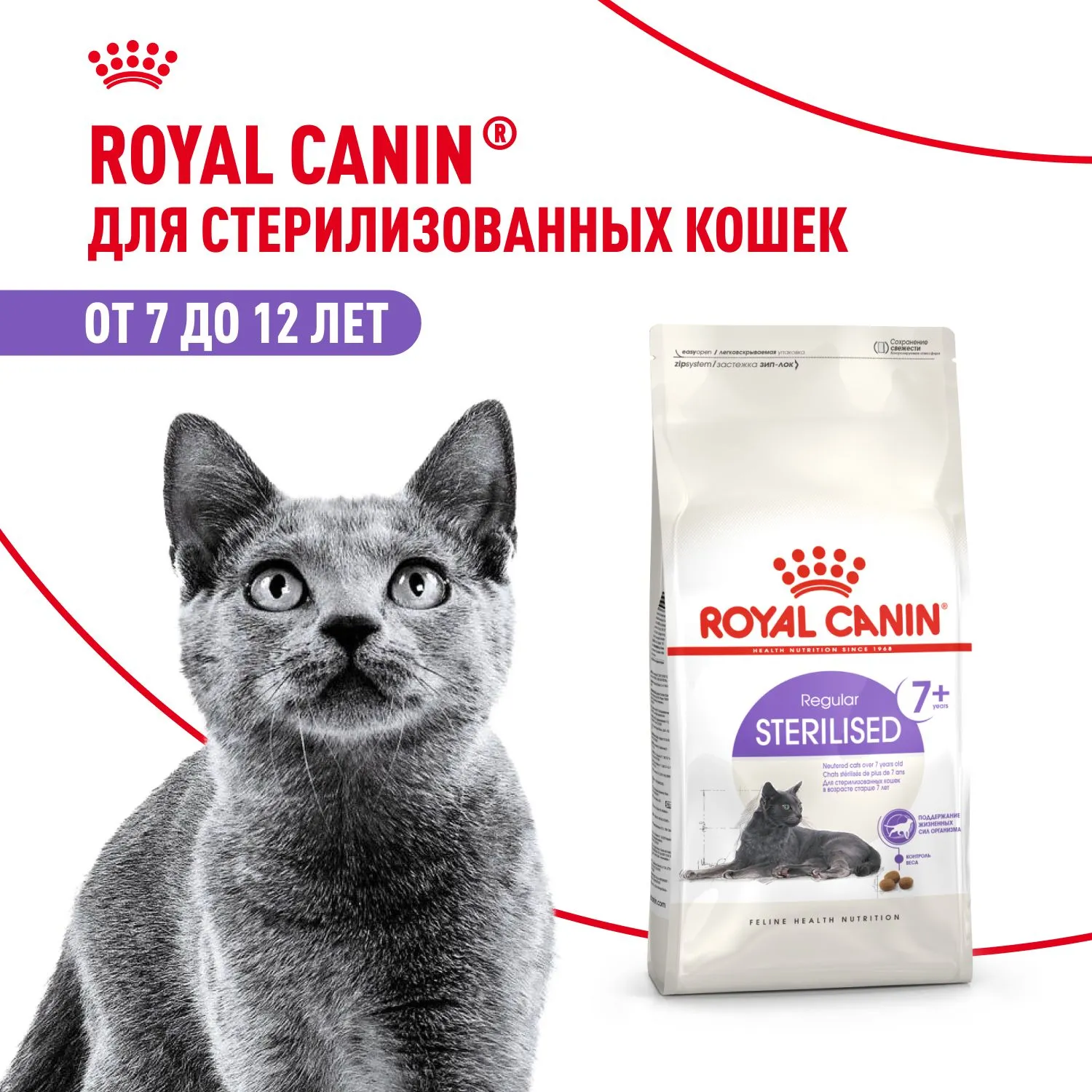 Корм Royal Canin Sterilised 7+ для кошек
