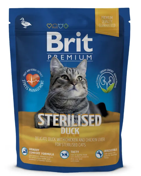 Корм Brit Premium Cat Sterilised (Утка) для кошек