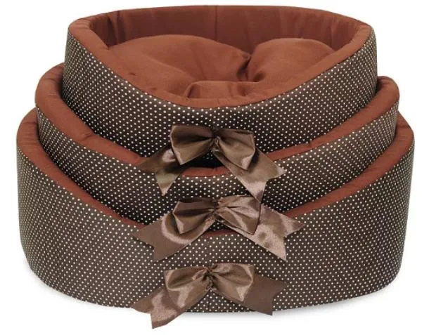 ДиАнКари Лежанка "Турецкий хлопок" (Коричневый горох)