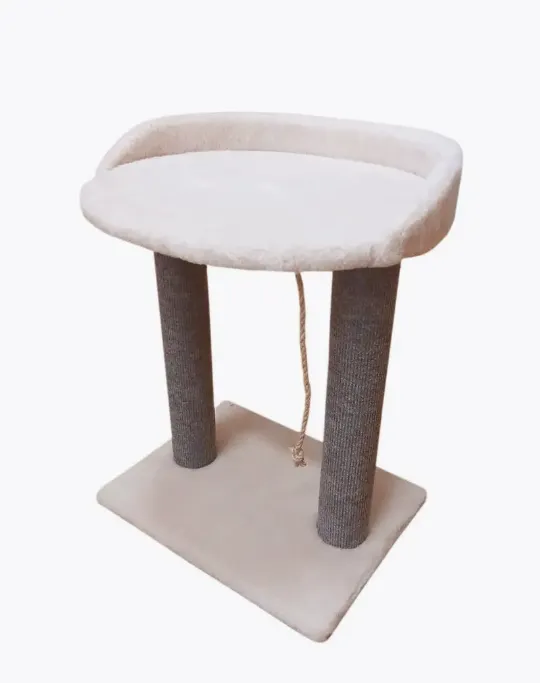 Когтеточка с овальной полкой Лайт, ковролин, 55 см