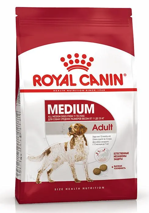 Корм Royal Canin Medium Adult для взрослых собак средних размеров от 12 месяцев