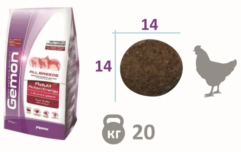 Gemon Dog Adult Performance (Курица, рис)