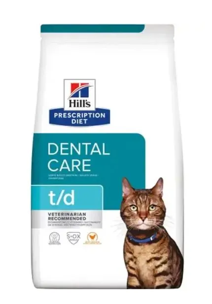Hill"s Prescription Diet t/d Dental Care для кошек (курица) 1,5 кг
